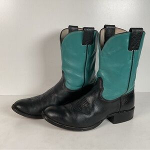 Olathe Cowboy Roper Boots | Turquoise Shaft | USA Made | Men’s 12 D